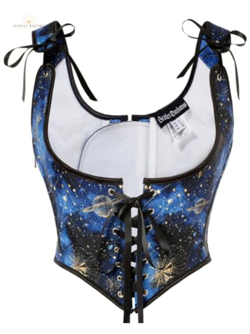 Renaissance Underbust Corset Top Jacquard Lace Up Bustier Women